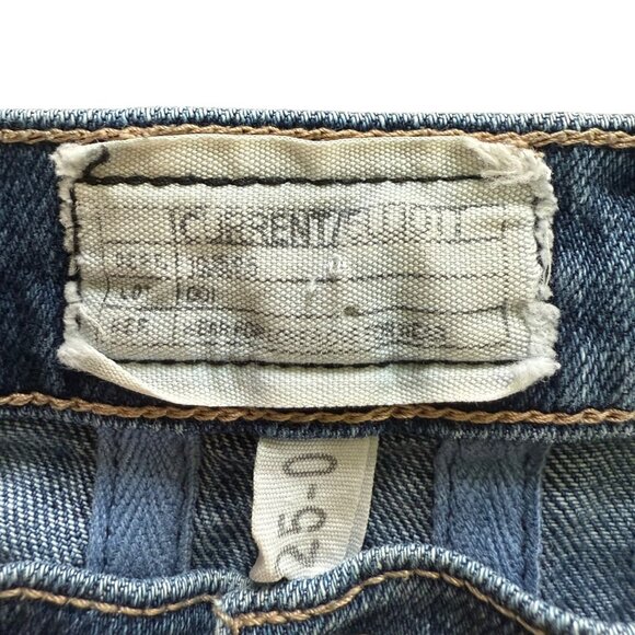 Current/Elliott Denim Cutoff Jean Shorts Bermuda 25 / 0 Distressed Style - Picture 2 of 6